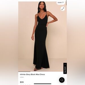 Lulu's Infinite Glory Black Maxi Dress